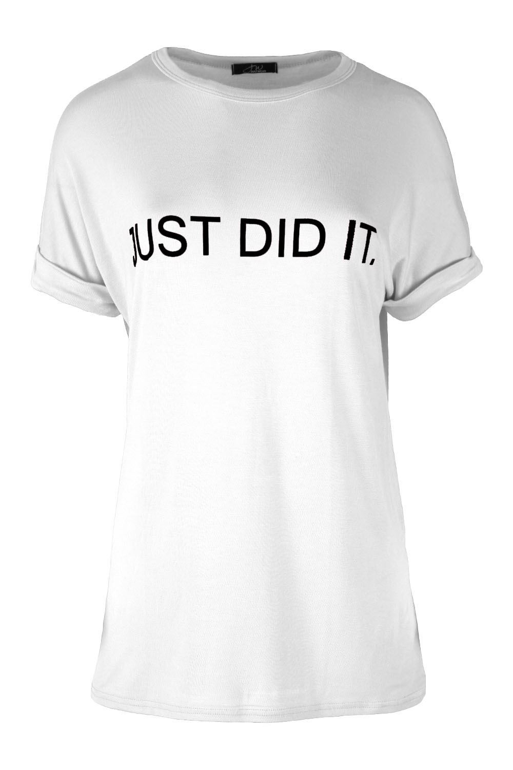Damen Frauen Just Do It Later USA Varsity Oversize T-Shirt Übergröße Baggy Top - Bild 14 von 49