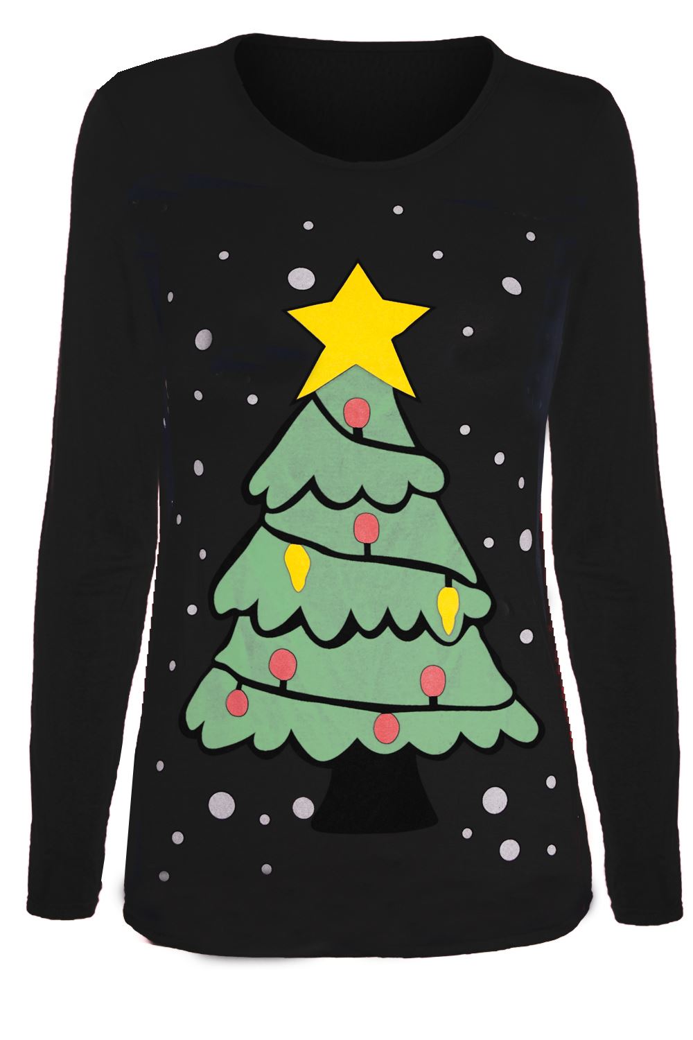 Womens Christmas T Shirt Ladies Xmas Tree Bell Present Gift Snowman Reindeer Top - Picture 81 of 84