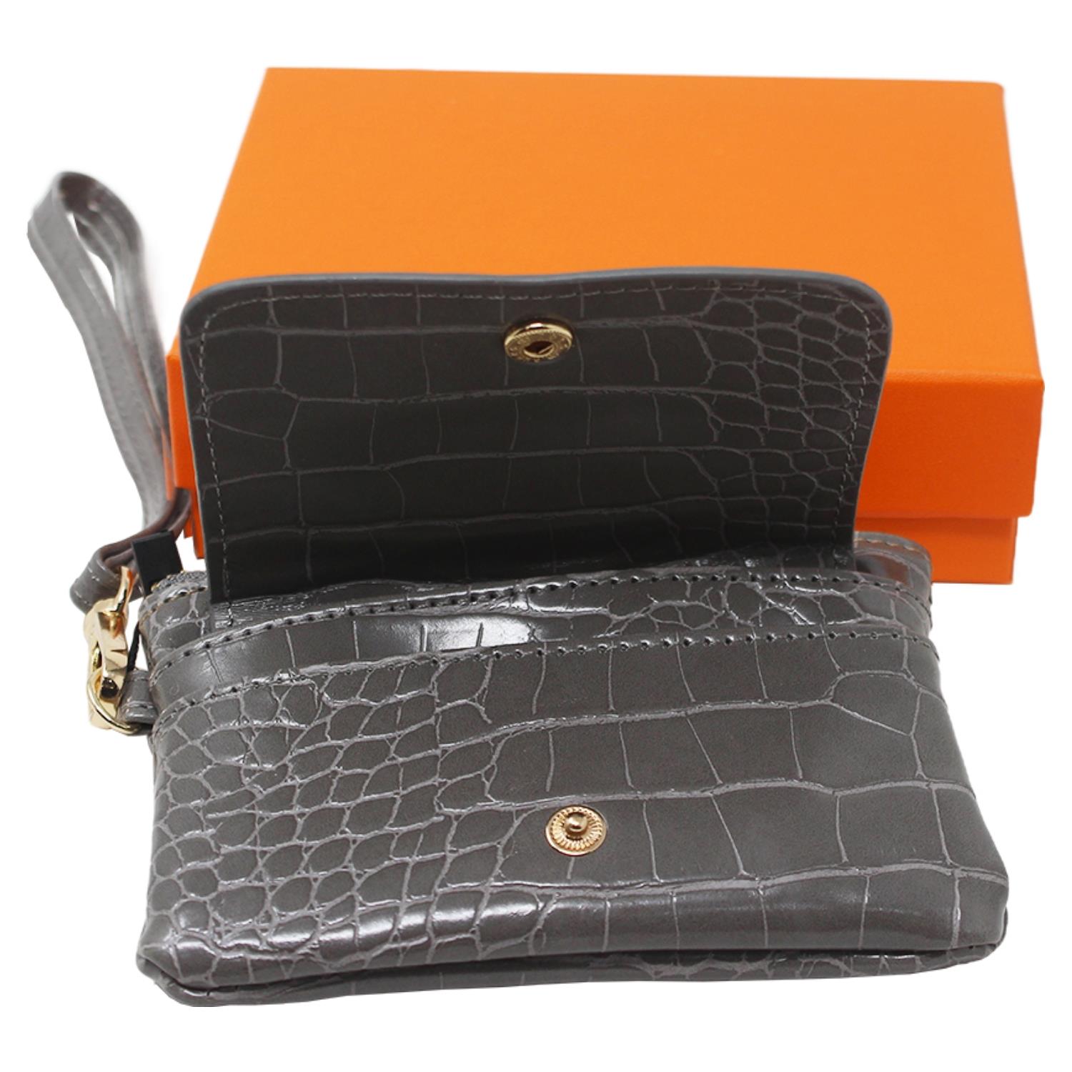 Stylish Womens Zipped Card Holder Pouch with Hand Strap Durable Everyday Wallet - Picture 7 of 29