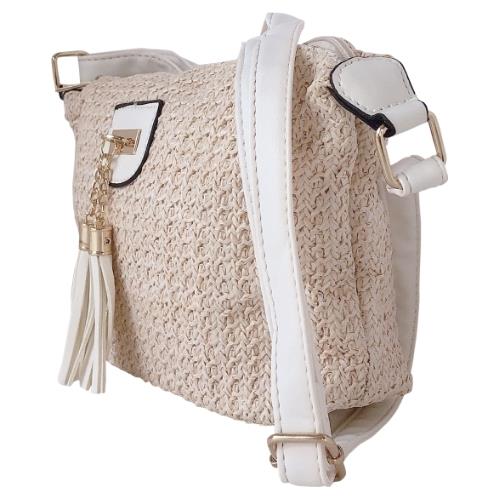 Ladies Boho Straw Crossbody Bag Lightweight Tote Woven Shoulder Purse Handbag - Picture 15 of 32