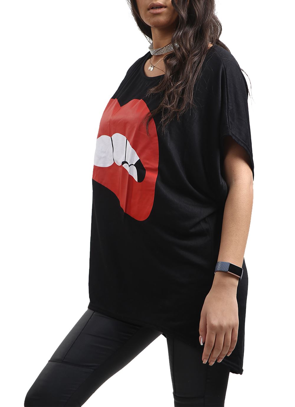 Ladies Los Angeles Off Shoulder Bardot Baggy T Shirt Women Batwing Lagenlook Top - Picture 40 of 65