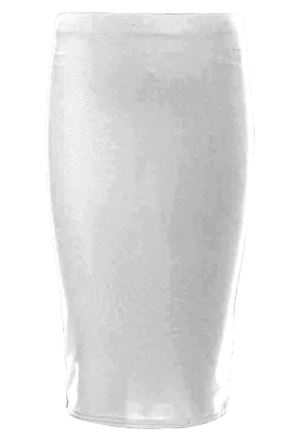 Ladies Women Jersey Stretchy Pencil Plain Elastic Office Bodycon Skirt Plus Size - Picture 25 of 64