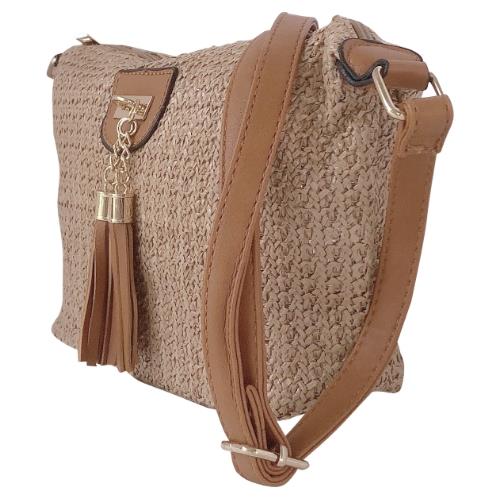 Ladies Boho Straw Crossbody Bag Lightweight Tote Woven Shoulder Purse Handbag - Picture 32 of 32