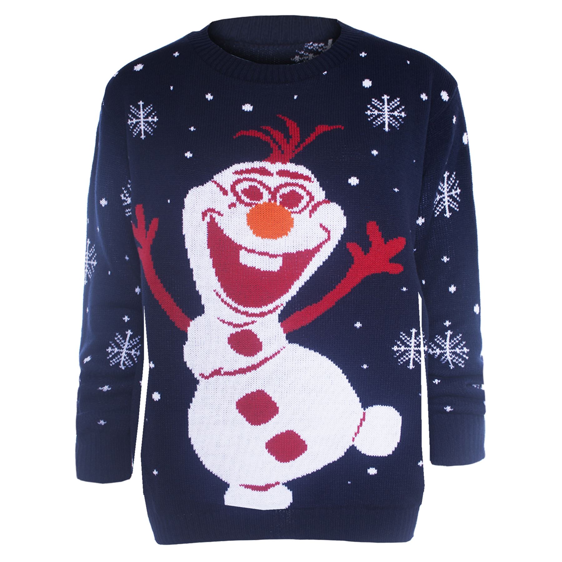 Womens Novelty Rudolf Olaf Ladies Frozen Knit Christmas Sweater Jumper
