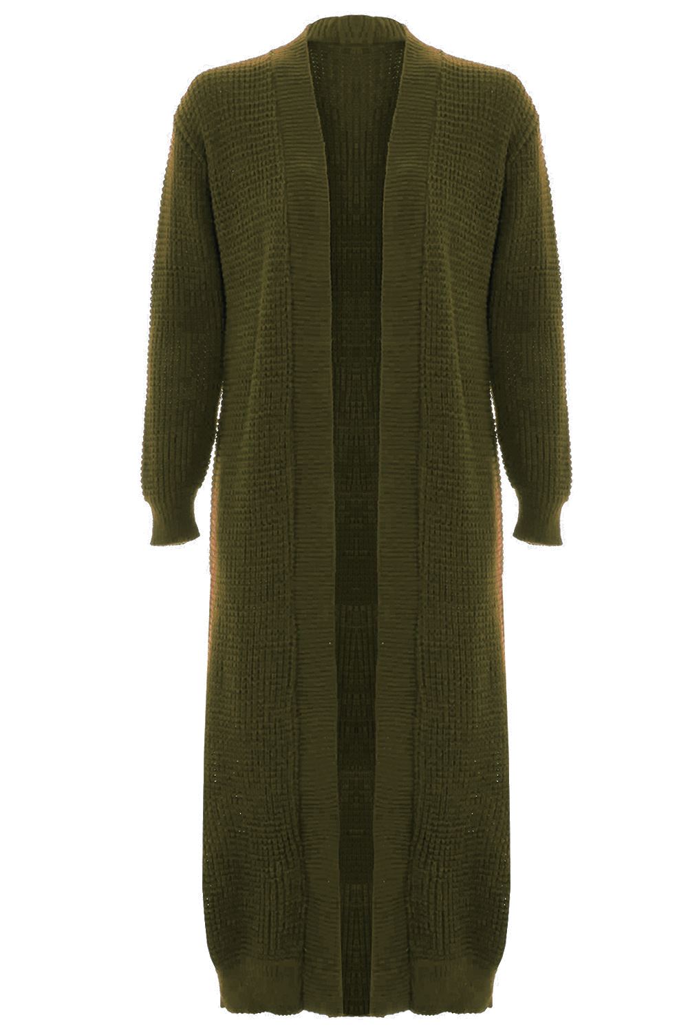Ladies longline cardigans The perfect throw-on cardigan, with an edge-to-edge shape that finishes just above the knee and pockets added for extra style and practicality.