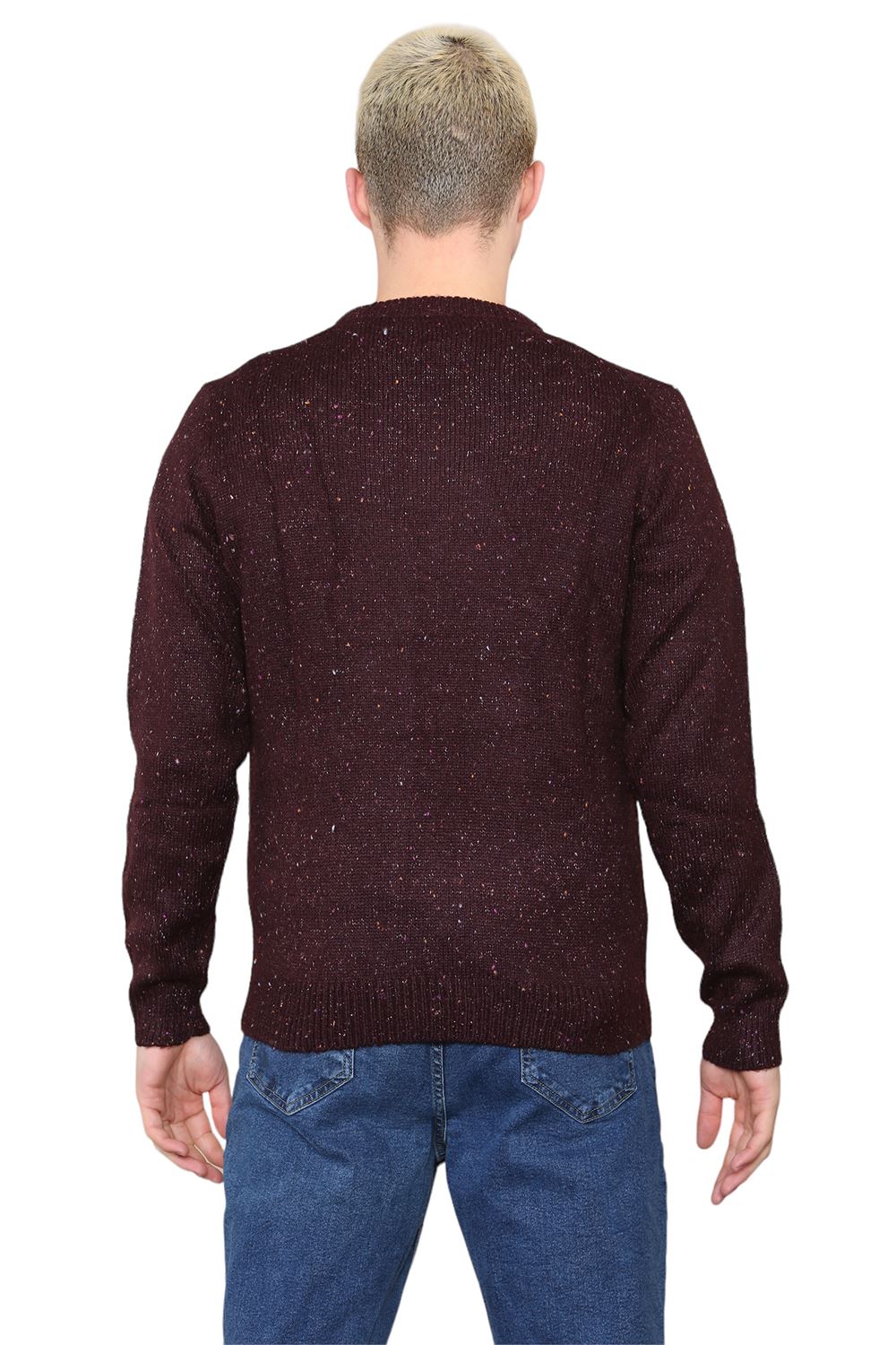Mens Pullover Winter Warm Knitted Long Sleeve Outerwear Jumper Sweater Top UK - Picture 4 of 7