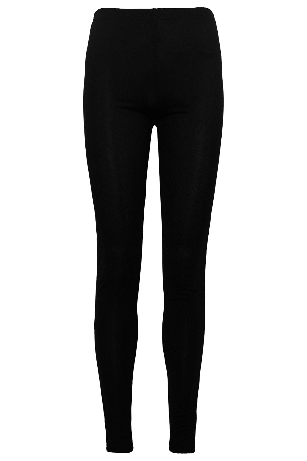 Ladies Womens Plain Basic Elasticated Trousers Stretchy Jersey Jeggings