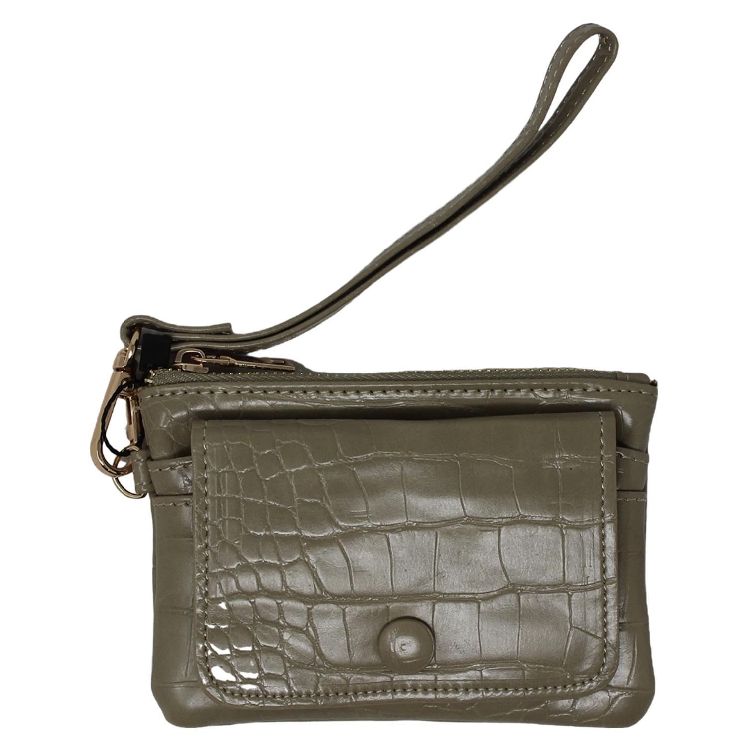 Stylish Womens Zipped Card Holder Pouch with Hand Strap Durable Everyday Wallet - Picture 11 of 29