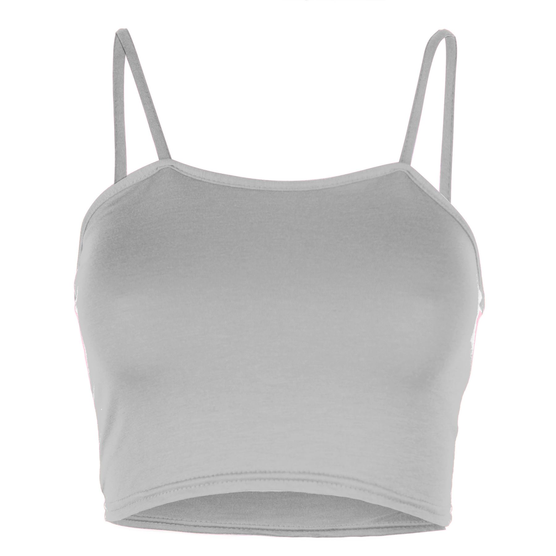 Ladies Womens Plain Bandeau Sleeveless Strappy Camisole Bralet Boobtube Crop Top - Picture 15 of 43