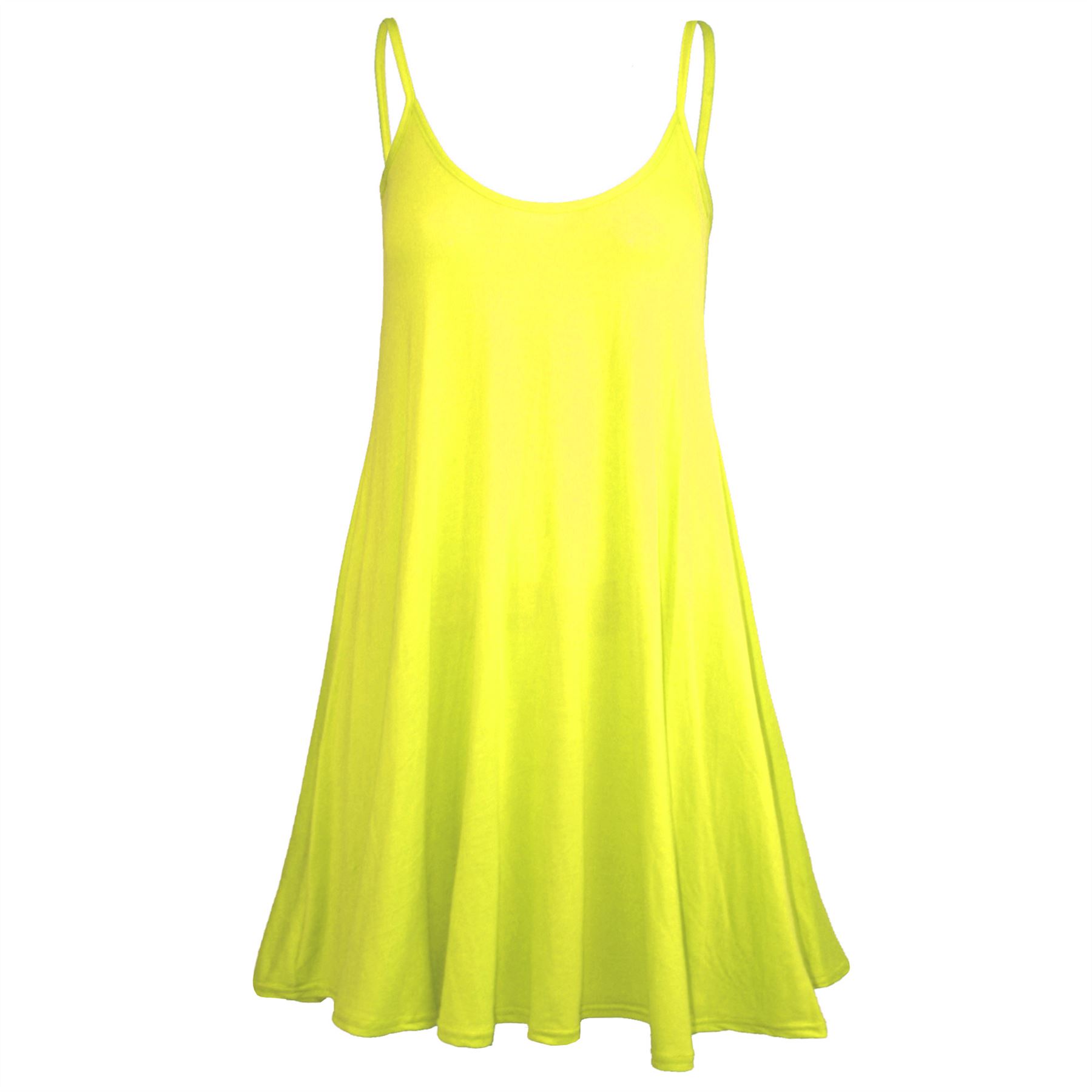Ladies Sleeveless Camisole Womens Floaty Flare Strappy Skater Swing Dress - Picture 26 of 55