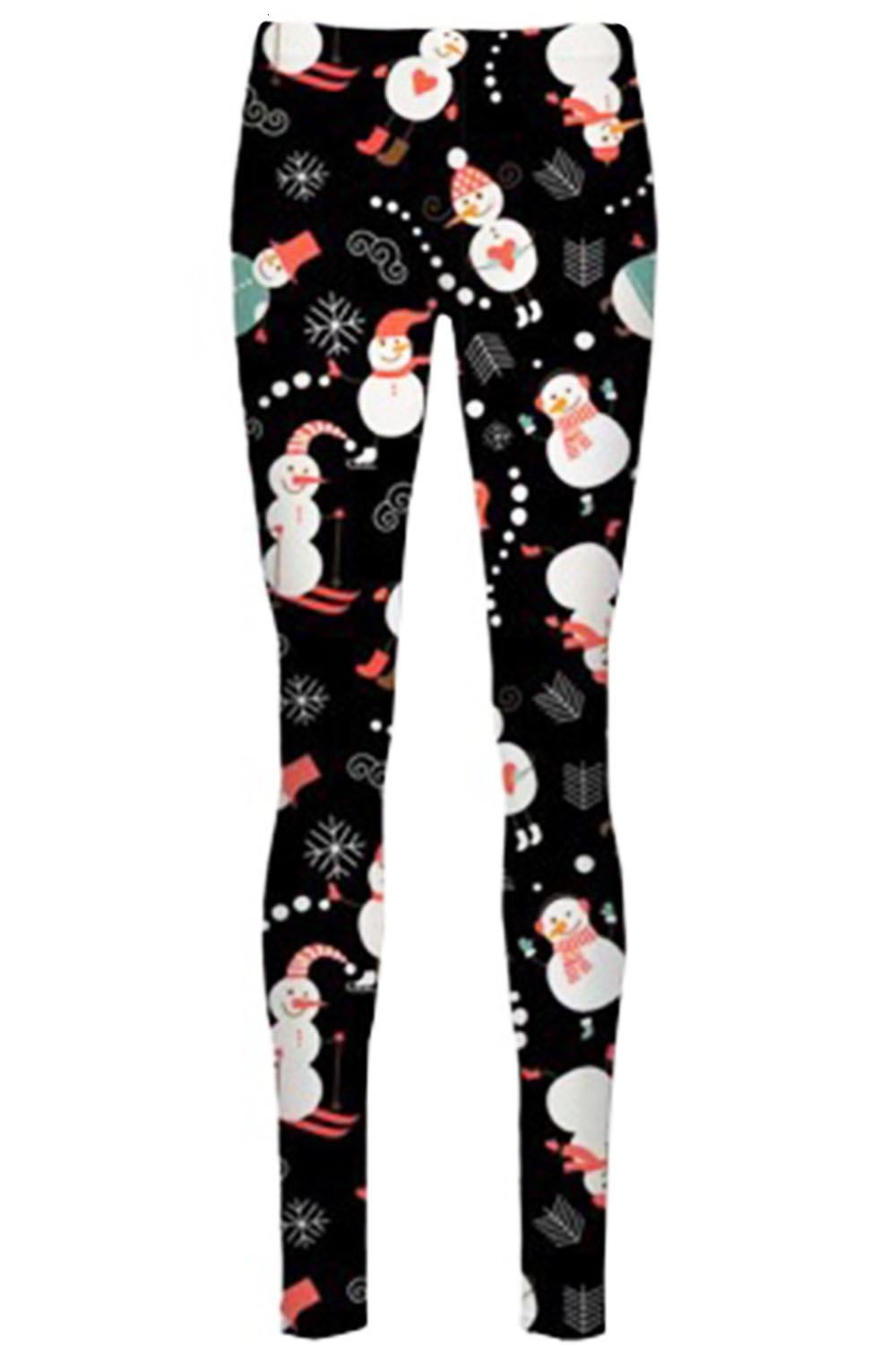 Ladies Womens Xmas Santa Reindeer Tartan Christmas Candy Stick Jeggings Leggings - Picture 34 of 40