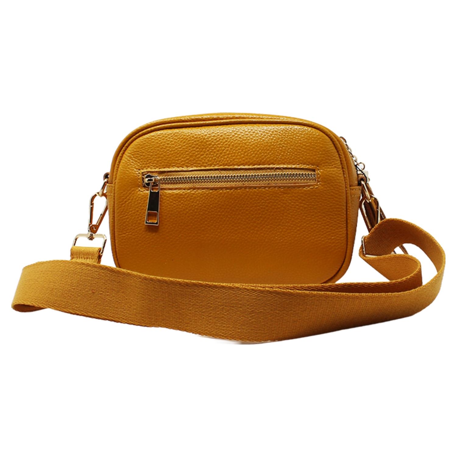 Real Leather Small Crossbody Bag Women Shoulder Handbag with Bee Decor - Picture 46 of 47