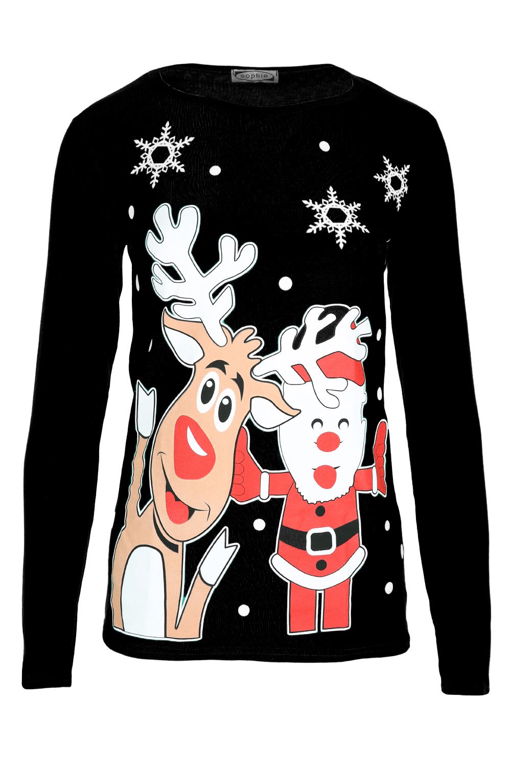 Womens Christmas T Shirt Ladies Xmas Tree Bell Present Gift Snowman Reindeer Top - Picture 10 of 84