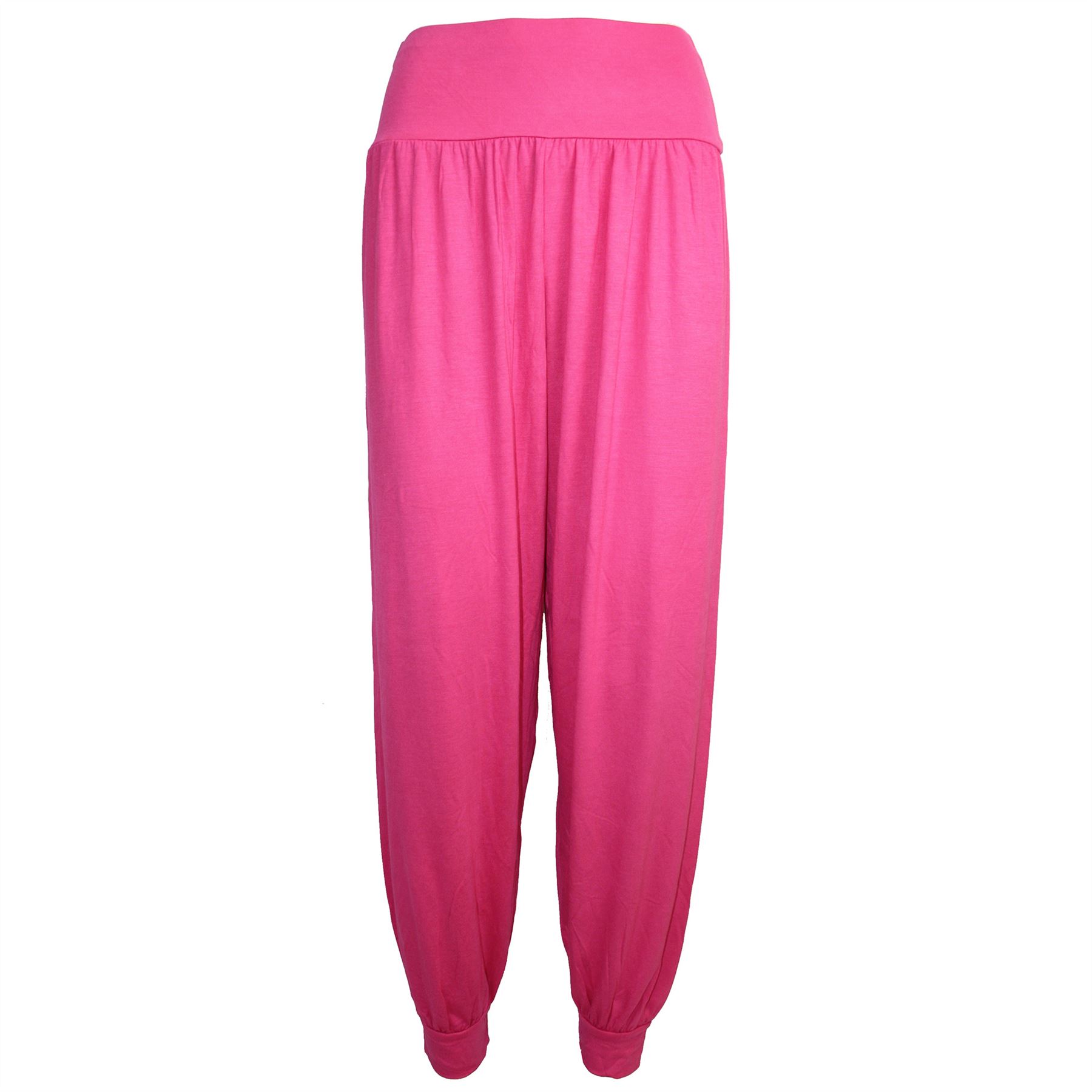 New Womens Harem Baggy Ladies Plain Ali Baba Full Length Leggings Trousers Pants - Picture 12 of 36