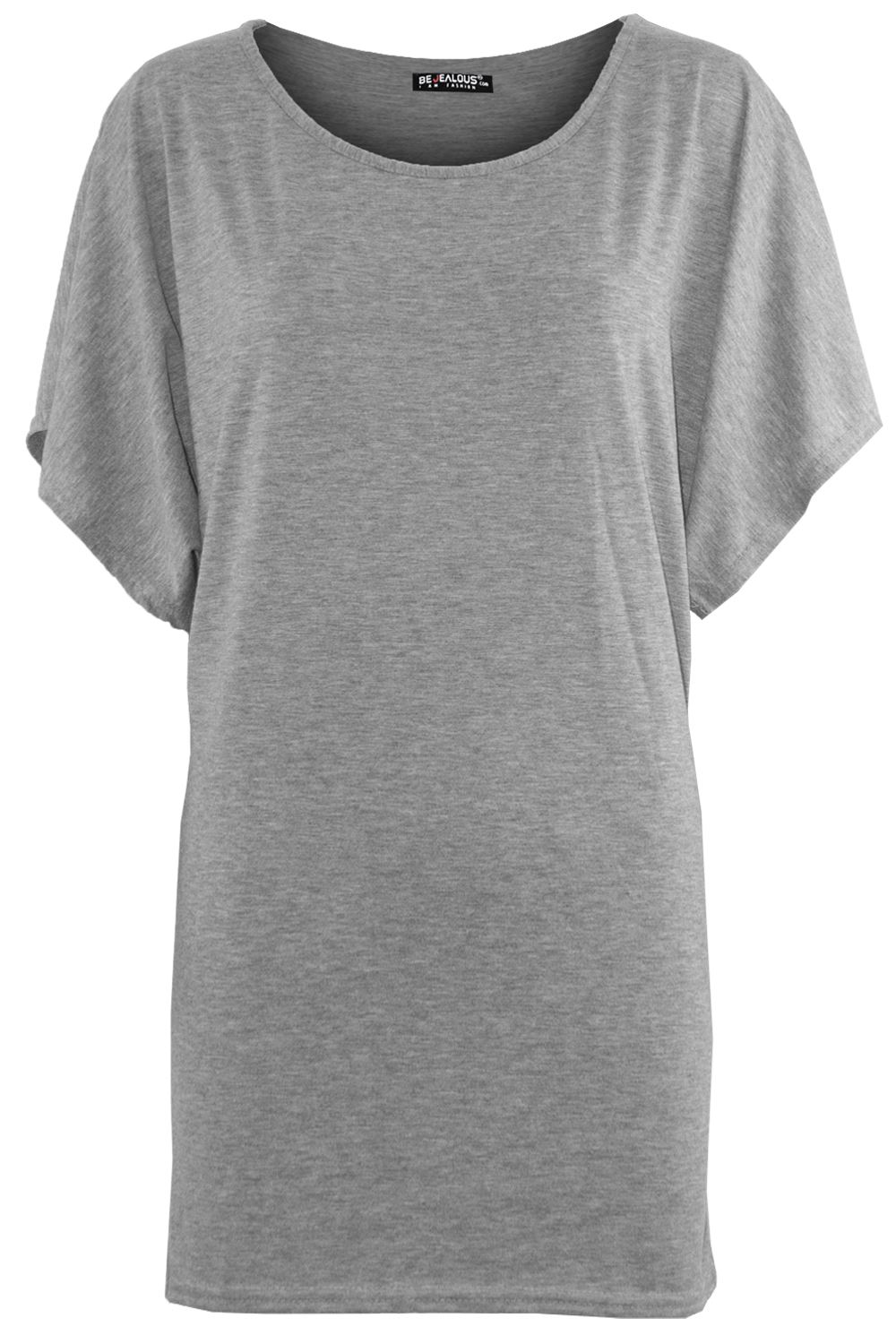 Womens Plain Slash Neck Oversized Baggy Top Ladies Off Shoulder Bardot T Shirt | eBay