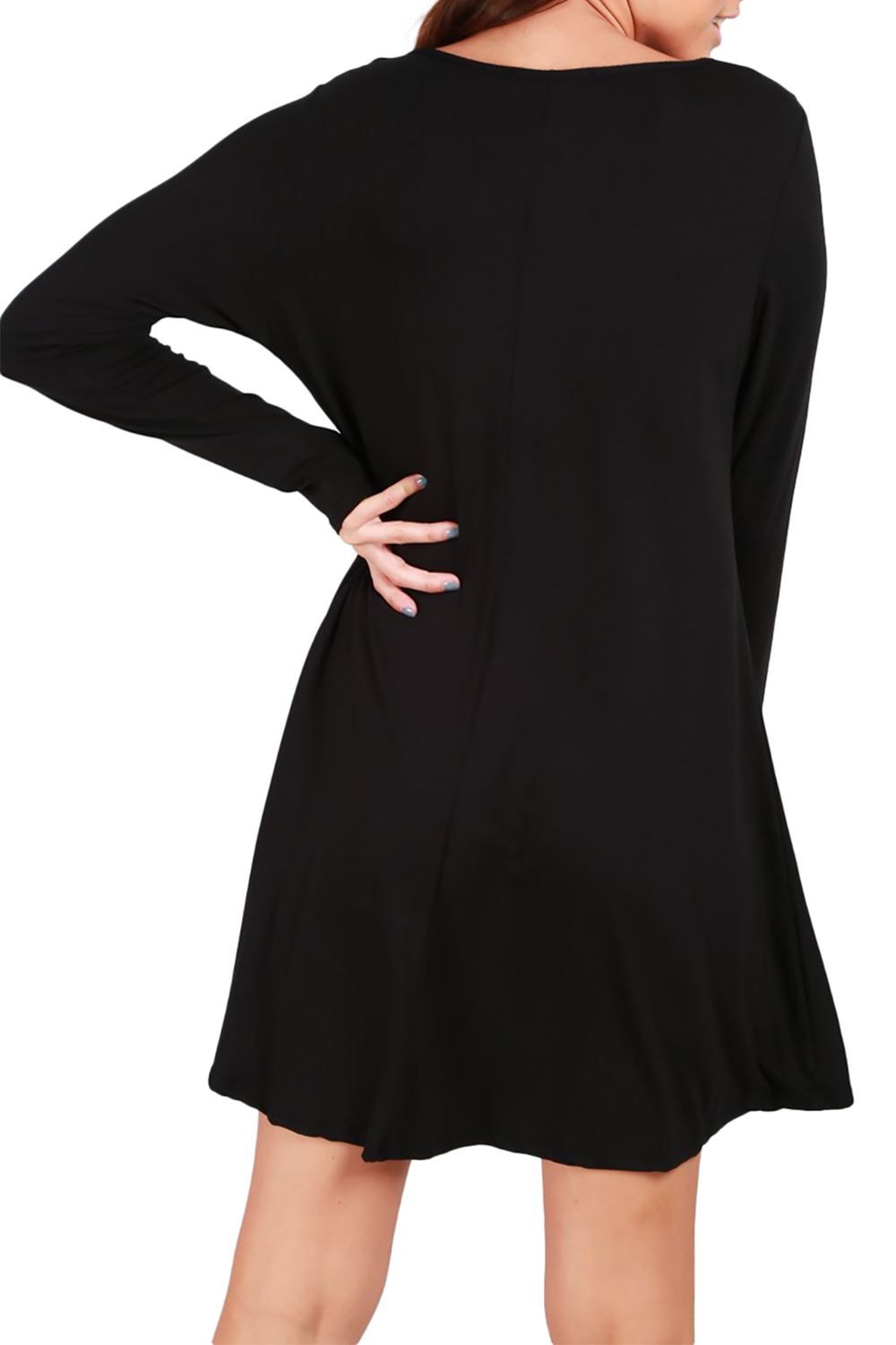 Womens Ladies Santa Costume Belted Candy stick Round Neck Christmas Swing Dress - Picture 33 of 86