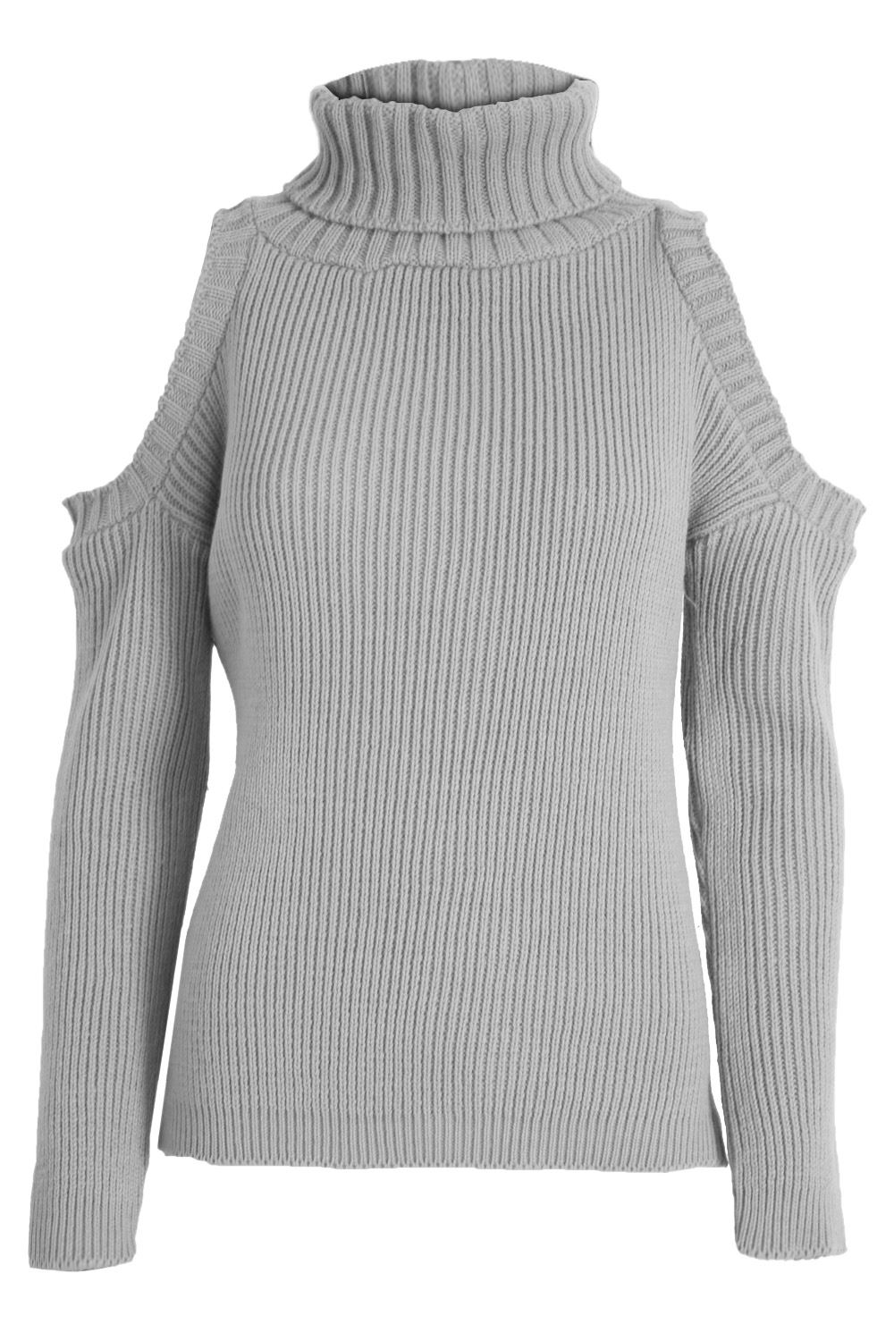 Womens Ladies Polo Turtle High Neck Chunky Cable Knitted Pullover Long Jumper - Picture 11 of 62