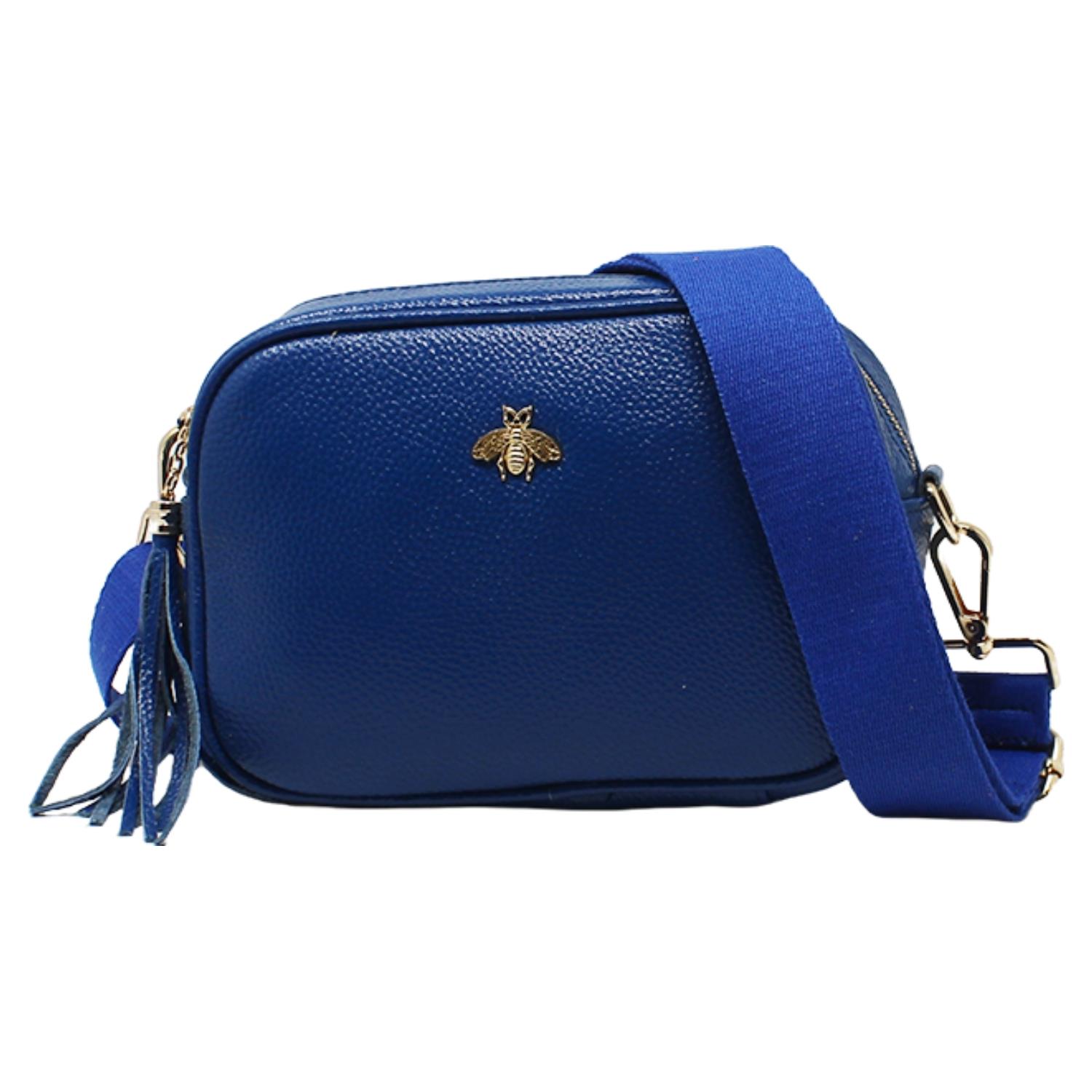 Real Leather Small Crossbody Bag Women Shoulder Handbag with Bee Decor - Picture 11 of 47