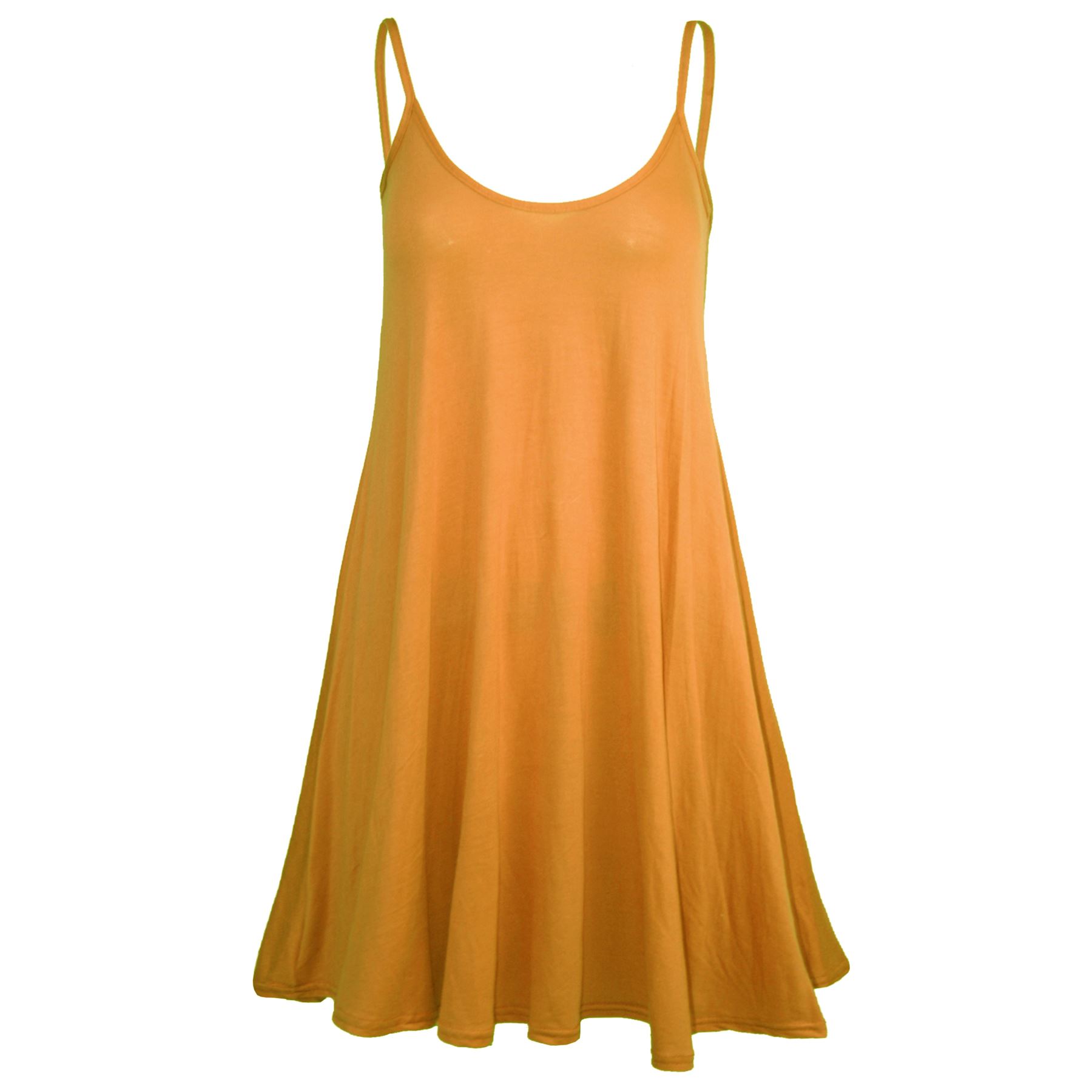 Ladies Sleeveless Camisole Womens Floaty Flare Strappy Skater Swing Dress - Picture 17 of 55