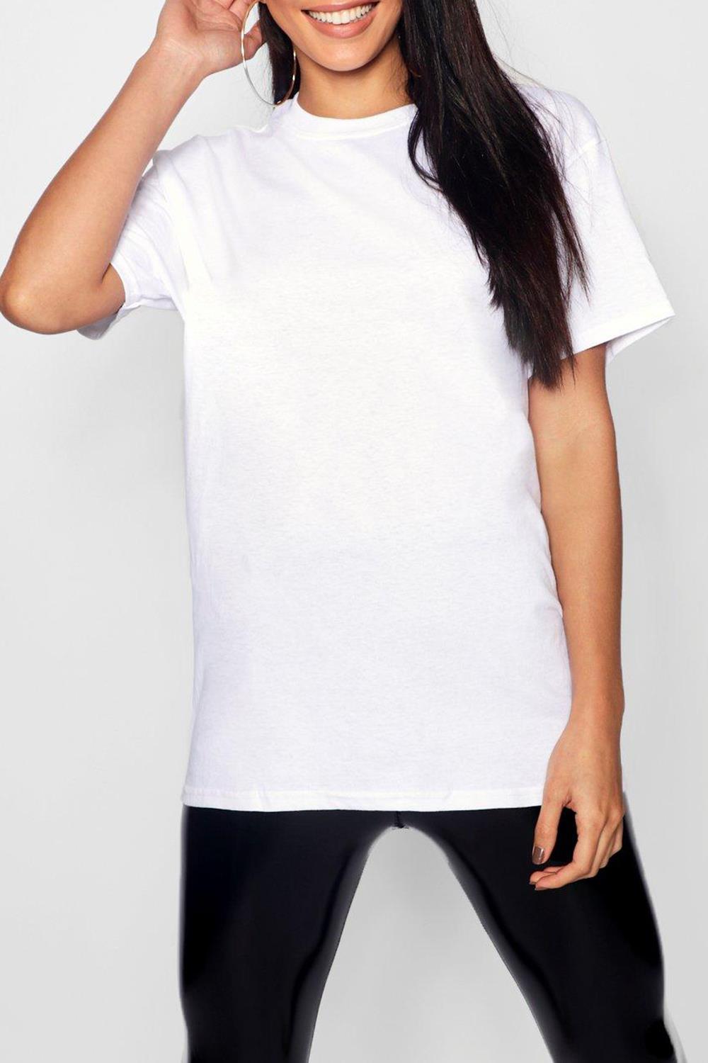 Womens Stretchy Workout Boyfriend Short Sleeve Ladies Baggy Oversized Tee TShirt