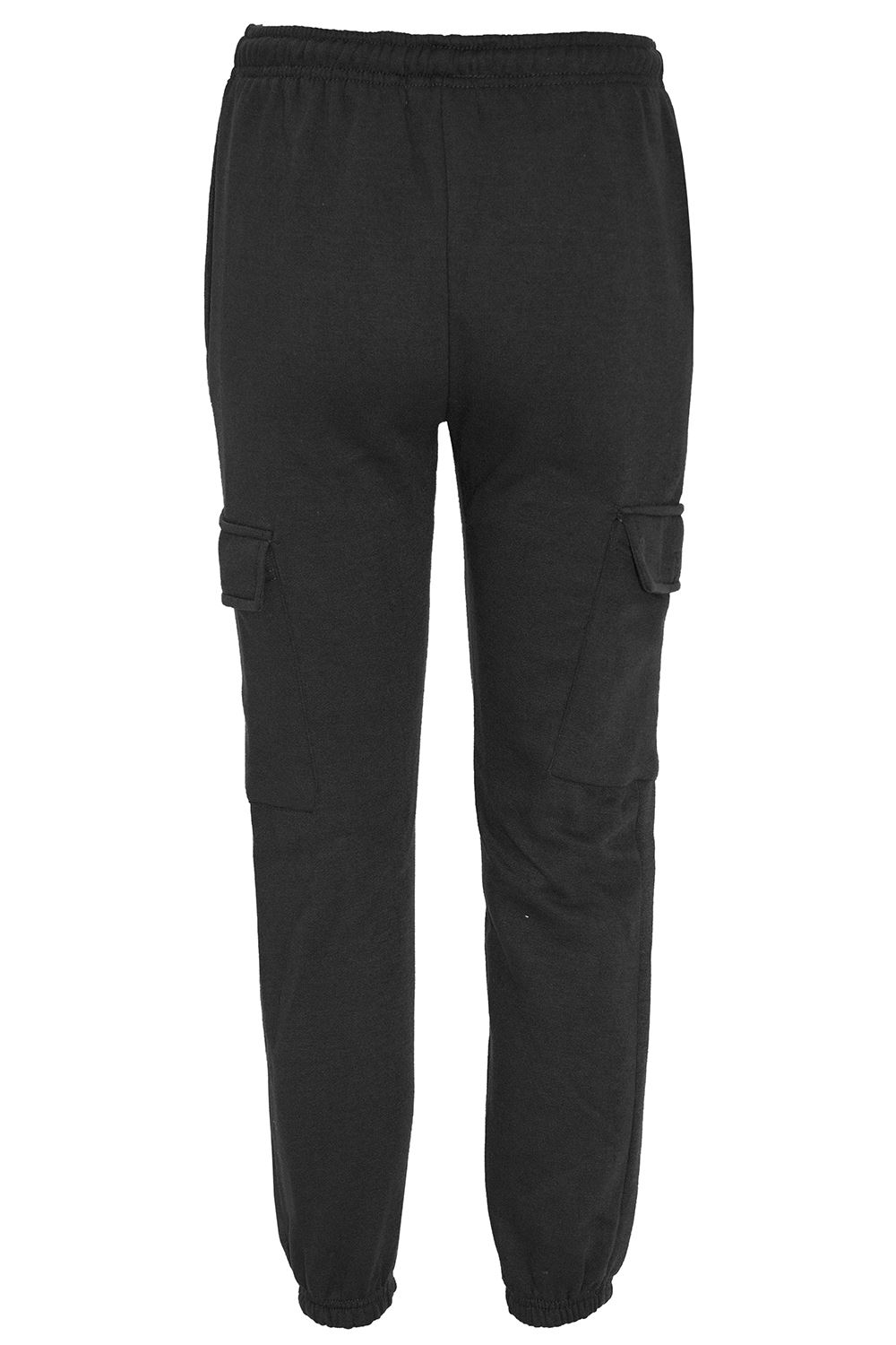 Womens Ladies Cargo Side Pockets Cuffed Bottoms Trousers Elasticated