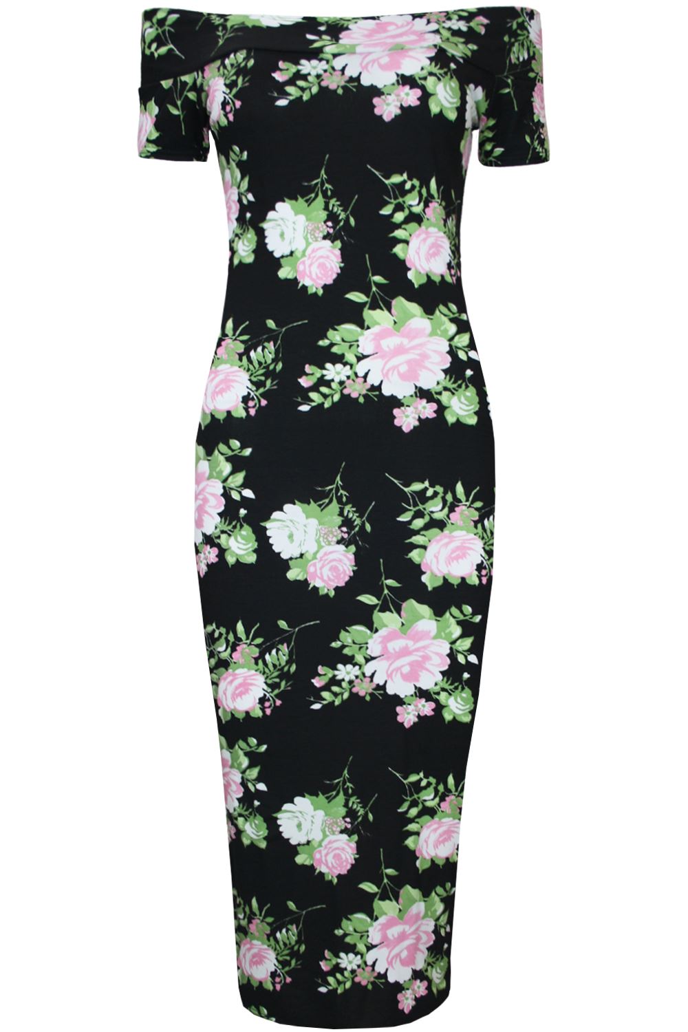 Womens Ladies Printed Bodycon Sleeveless Racer Muscle Vest Back Long Midi Dress