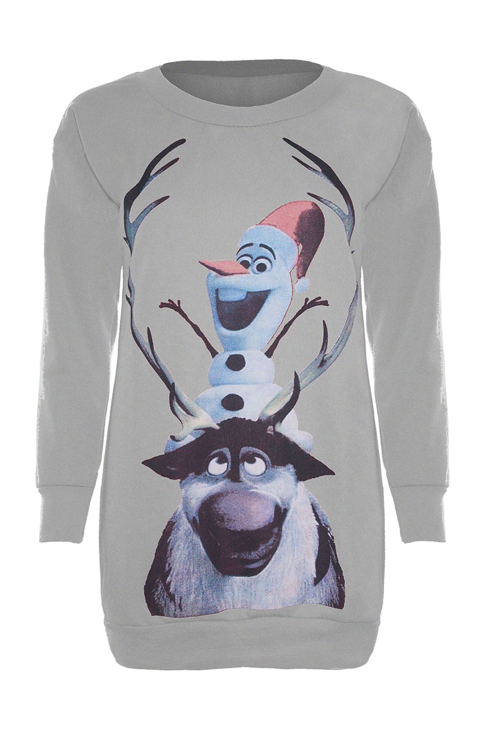 Womens Novelty Rudolf Olaf Ladies Frozen Knit Christmas Sweater Jumper