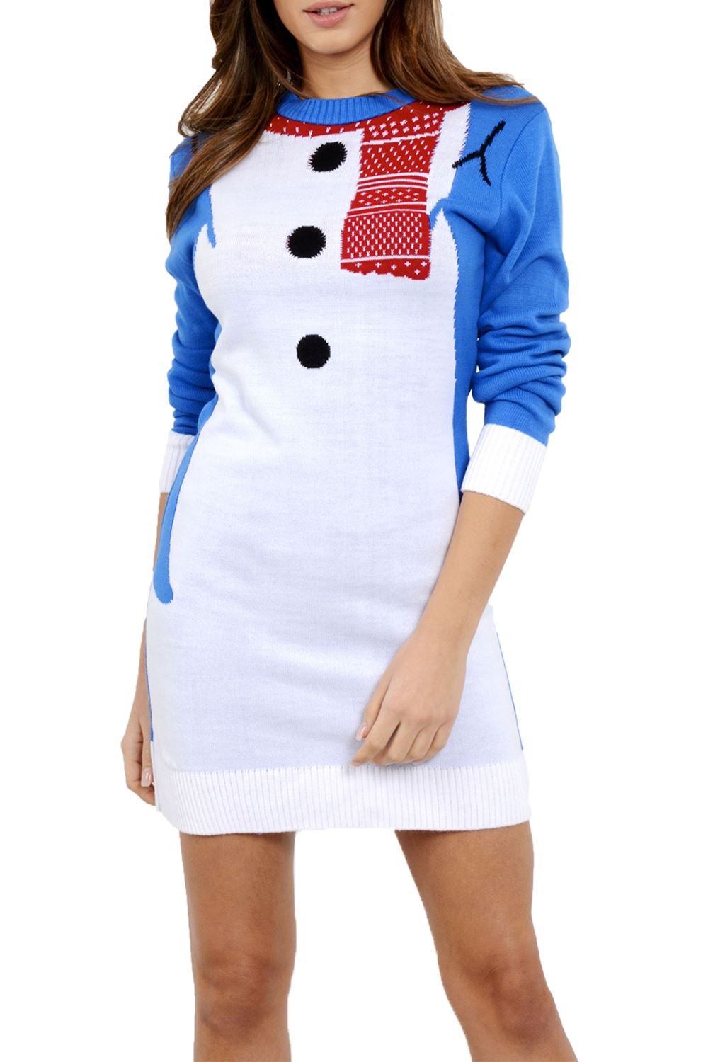 Womens Ladies Santa Costume Knitted 