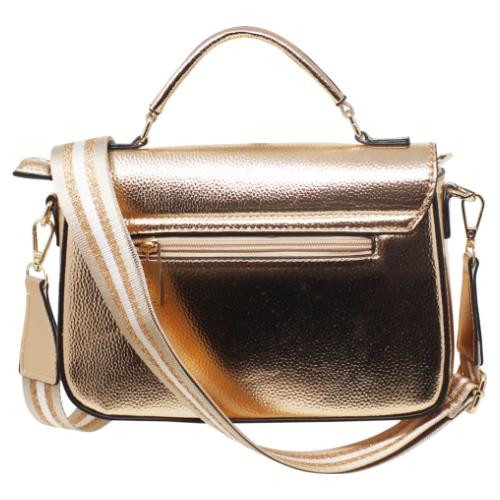Chic Ladies Metallic Satchel Bag with Adjustable Crossbody Strap, Small Purse - Picture 14 of 32