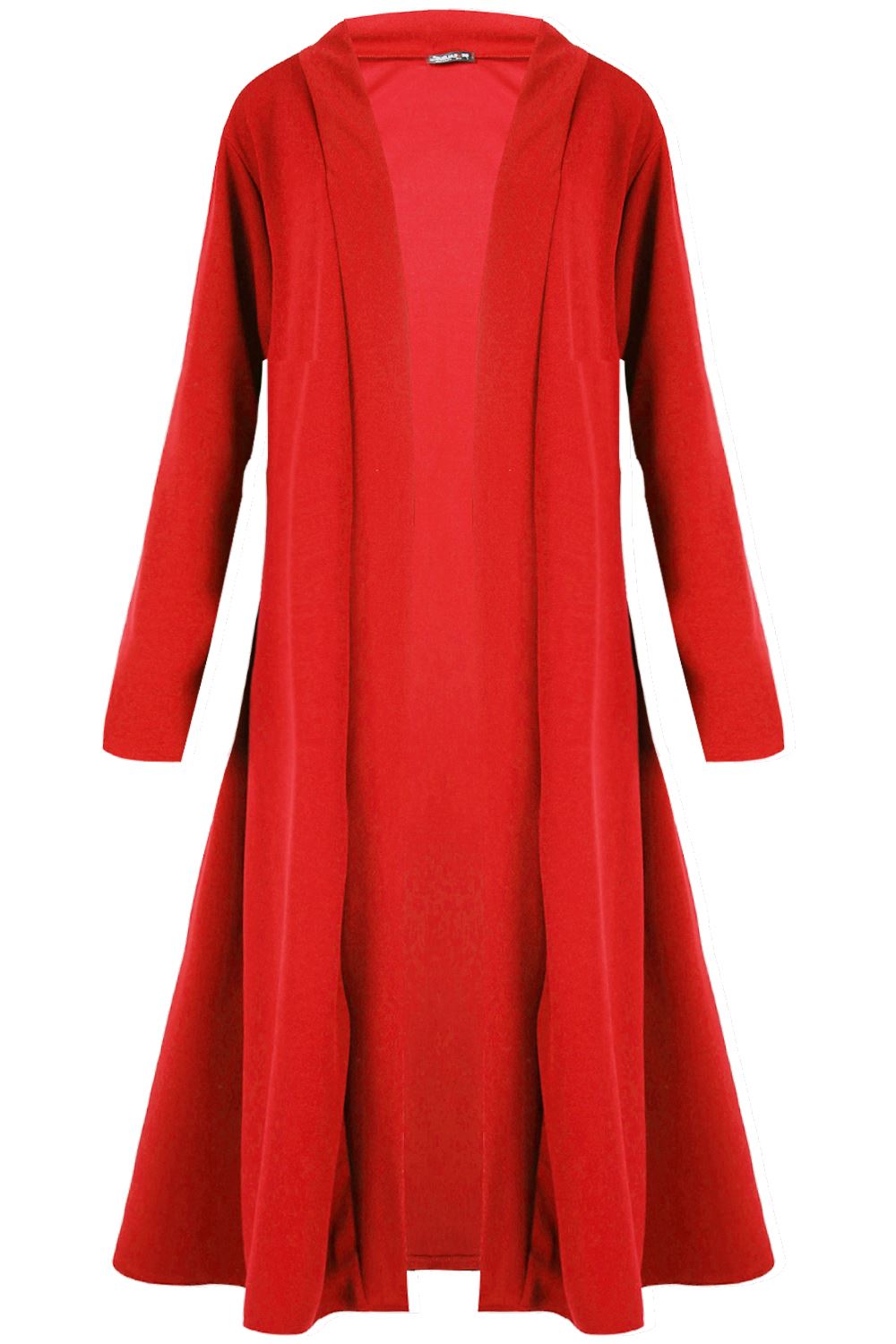 New Ladies Open Flare Floaty Flowy Maxi Cardigan Womens Long Trench Coat Jacket - Picture 11 of 36