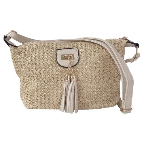 Ladies Boho Straw Crossbody Bag Lightweight Tote Woven Shoulder Purse Handbag - Picture 8 of 32