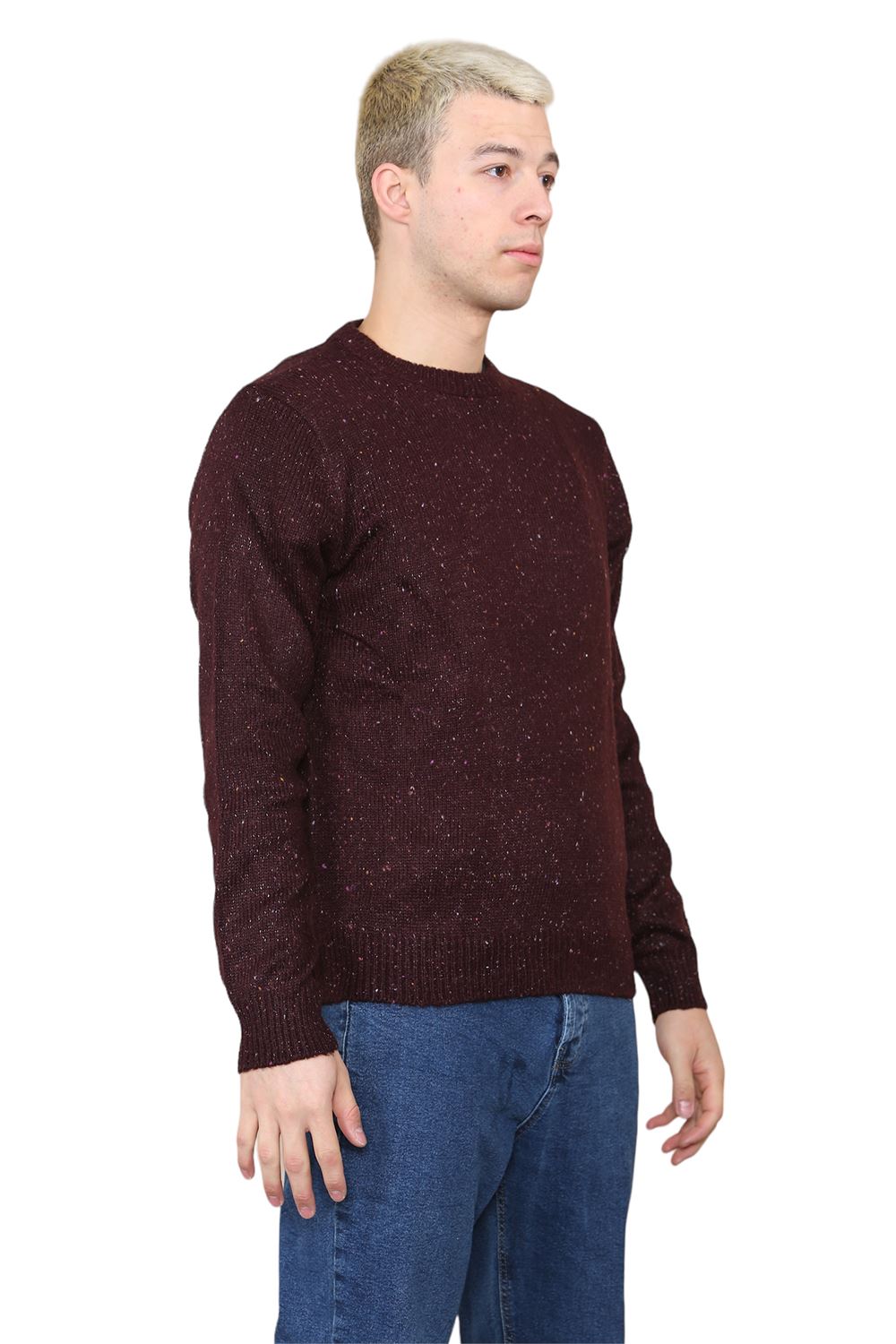 Mens Pullover Winter Warm Knitted Long Sleeve Outerwear Jumper Sweater Top UK - Picture 3 of 7