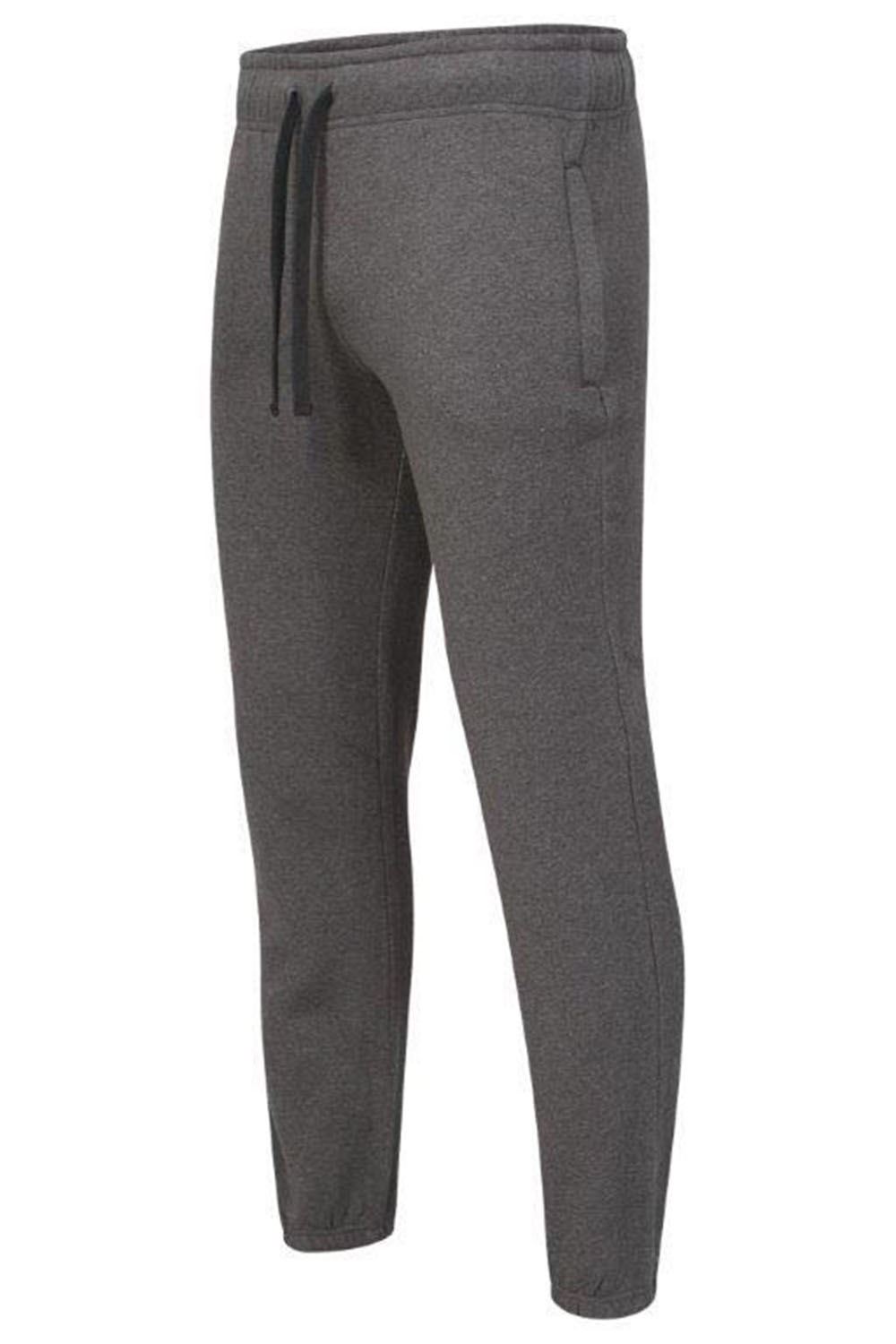 New Men's Pockets Zip Waist Elastic Cuffed Fleece Pants Gymming Joggers