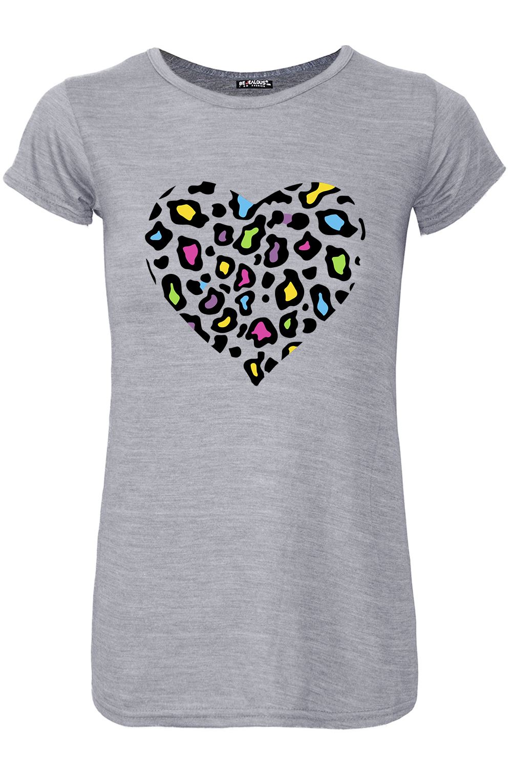 Ladies Women Animal Print Cap Sleeve Summer Casual Basic Baggy Basic T Shirt Top - Picture 11 of 26