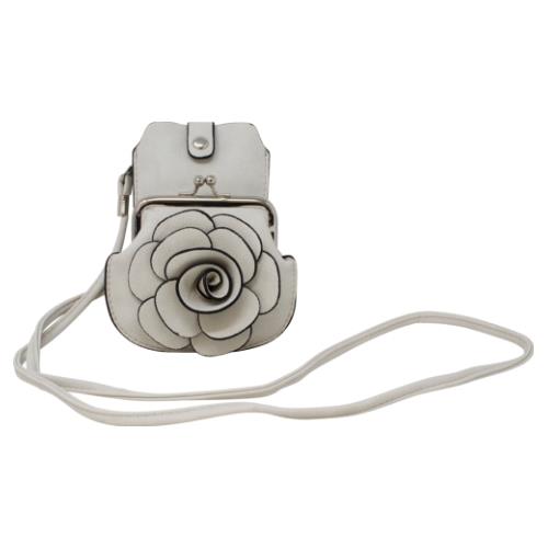Womens Camellia Phone And Coin Pouch Mini Crossbody Shoulder Handbag Purse - Picture 13 of 37