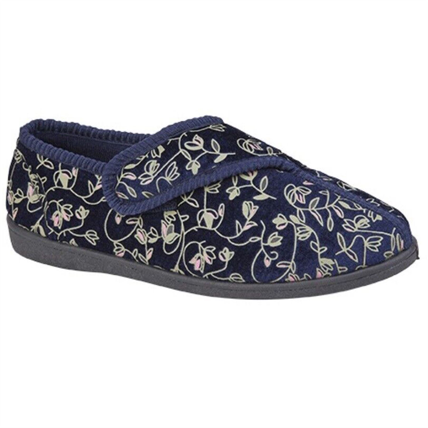 Ladies Wide Fitting Slippers House Shoes Womens Wide Fit Comfy Slippers - Picture 2 of 5