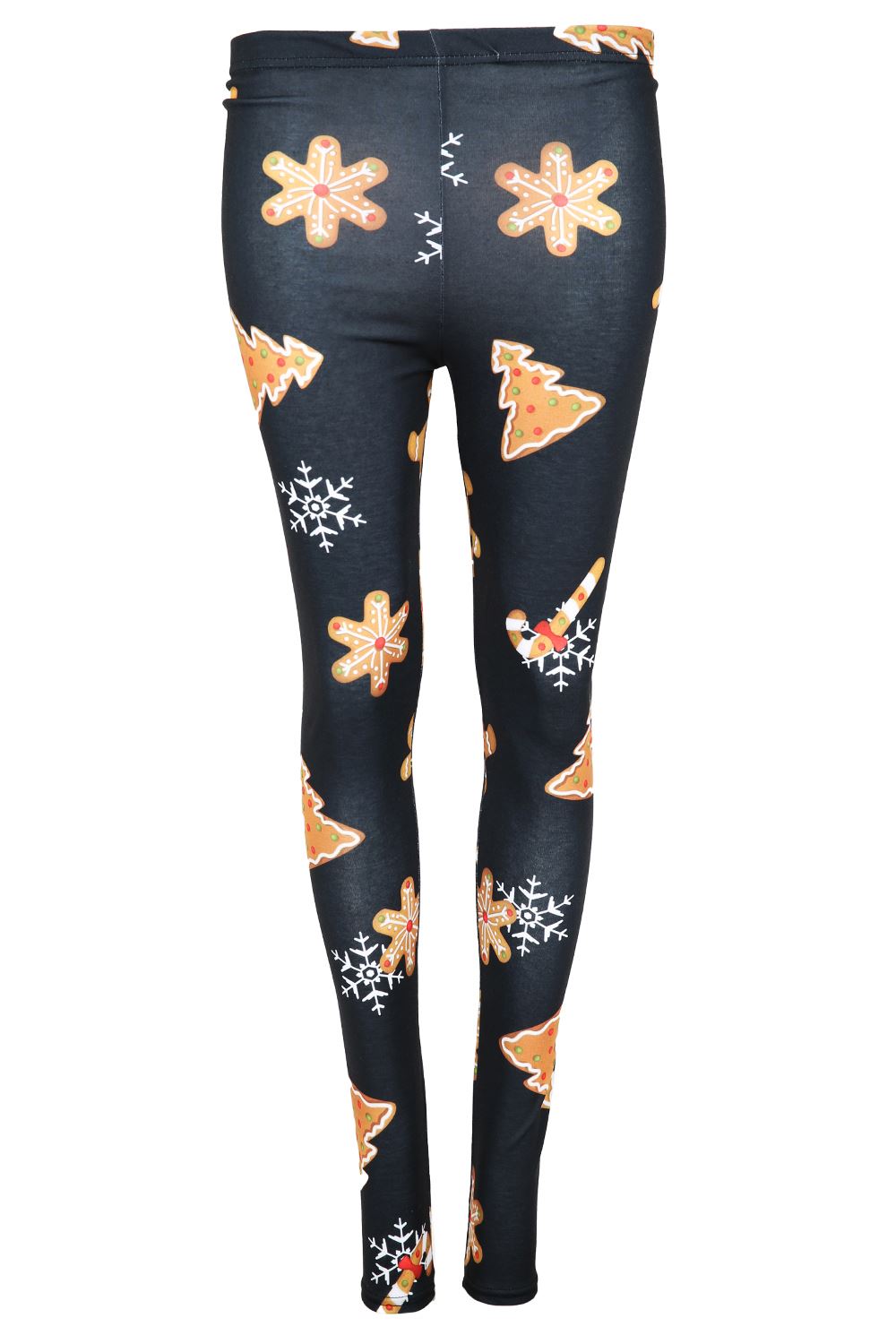 Ladies Womens Xmas Santa Reindeer Tartan Christmas Candy Stick Jeggings Leggings - Picture 36 of 40