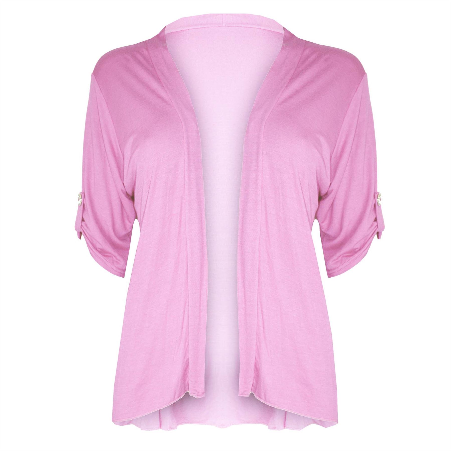 New Womens Ladies Casual 3/4 Sleeve Blazer Open Front Jacket Boyfriend Cardigan - Picture 14 of 28