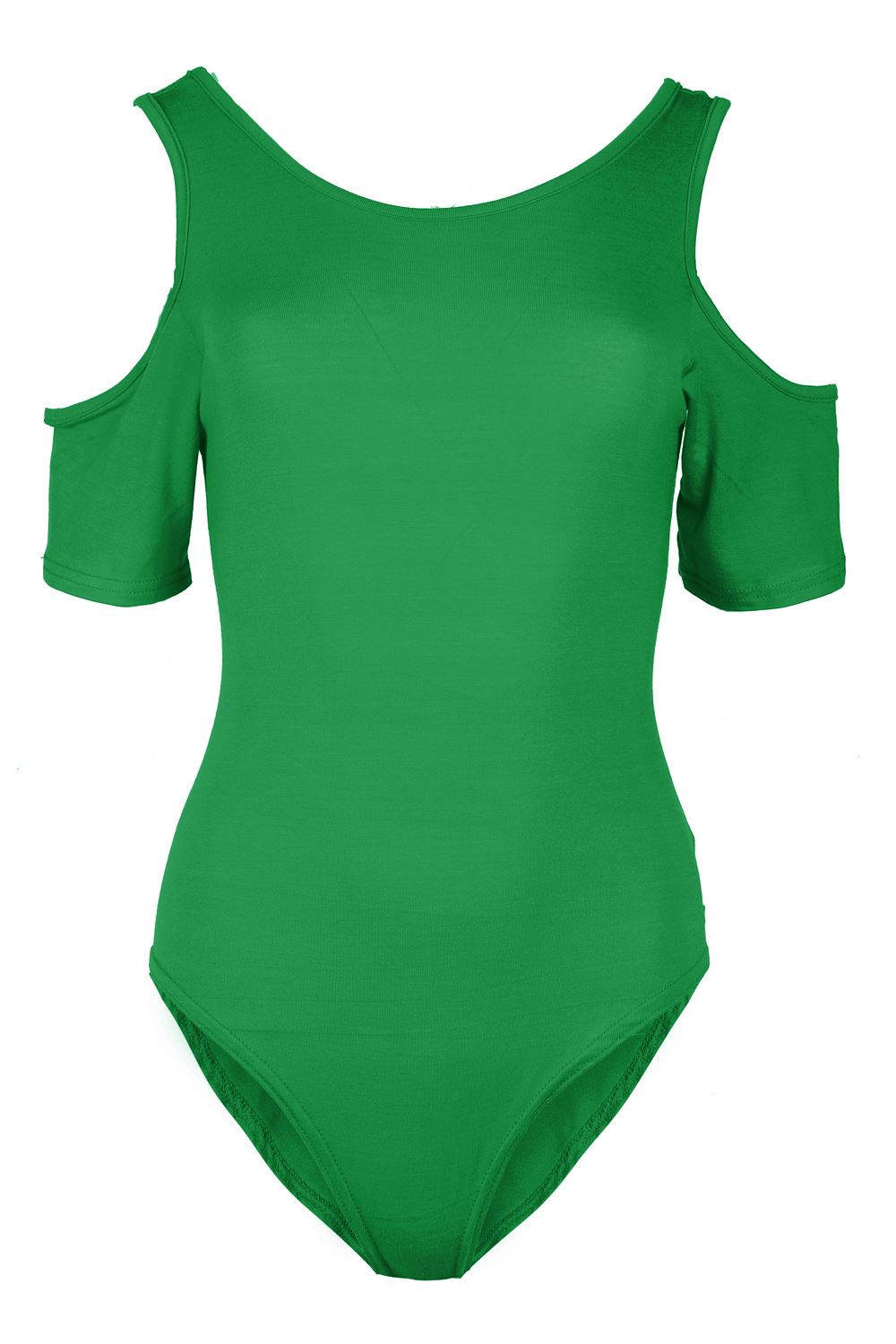 Da Donna Manica Lunga Body Top con apertura Cold Shoulder Calzamaglia 8-14