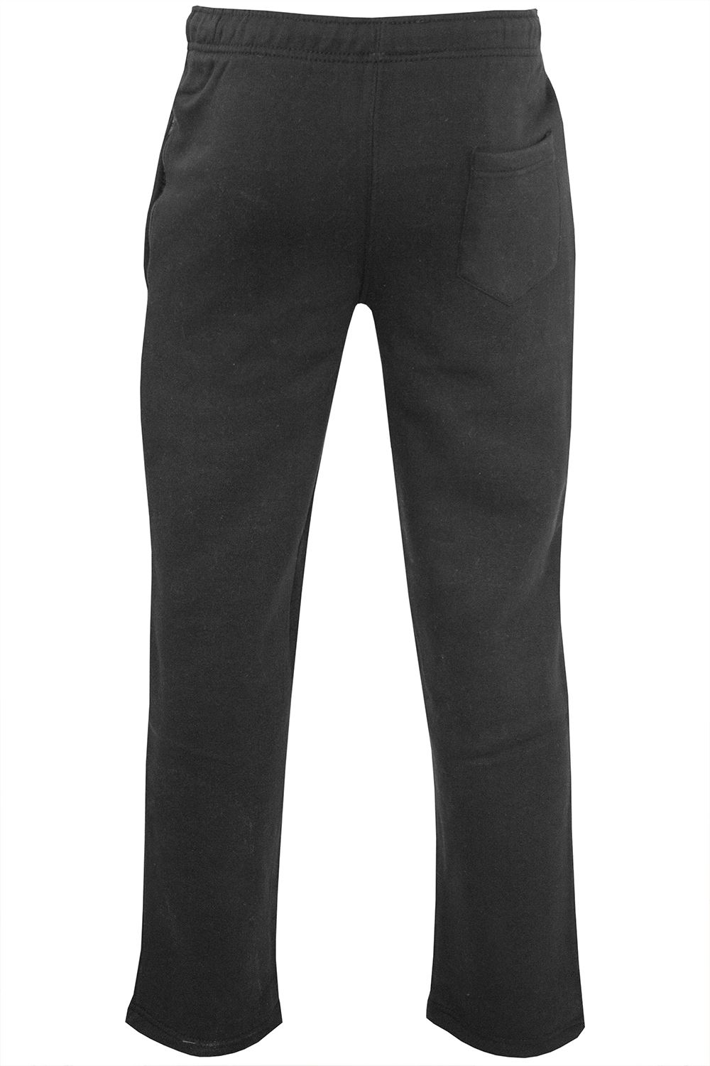 Mens Fleece Side Zip Pockets Jogging Bottoms Cuffed Pants Joggers Gym