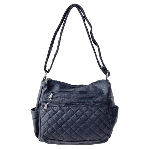 Womens Crossbody Handbag Ladies Quilted Shoulder Bag Multiple Zips Lightweight - Picture 23 of 28