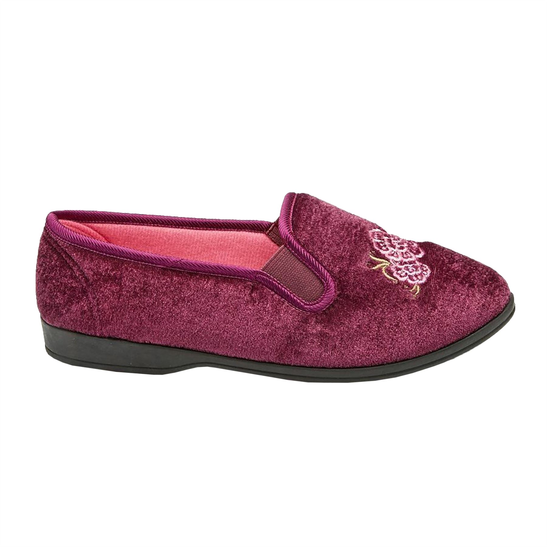 Womens Moccasin Ladies Hard Sole Indoor Outdoor Slippers Shoes Comfort New - Picture 13 of 13