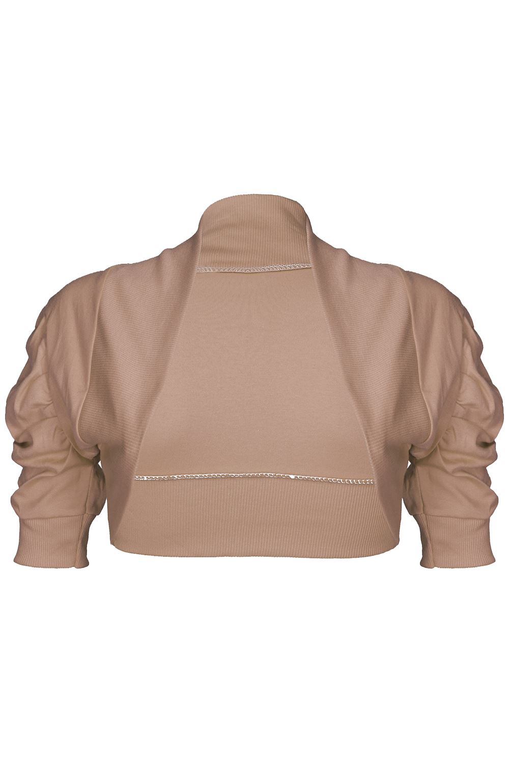 Cropped Crop Girls Kids Stretchy Ruched Sleeves Bolero Shrug Cardigan Top Age 11-12 Years, Navy