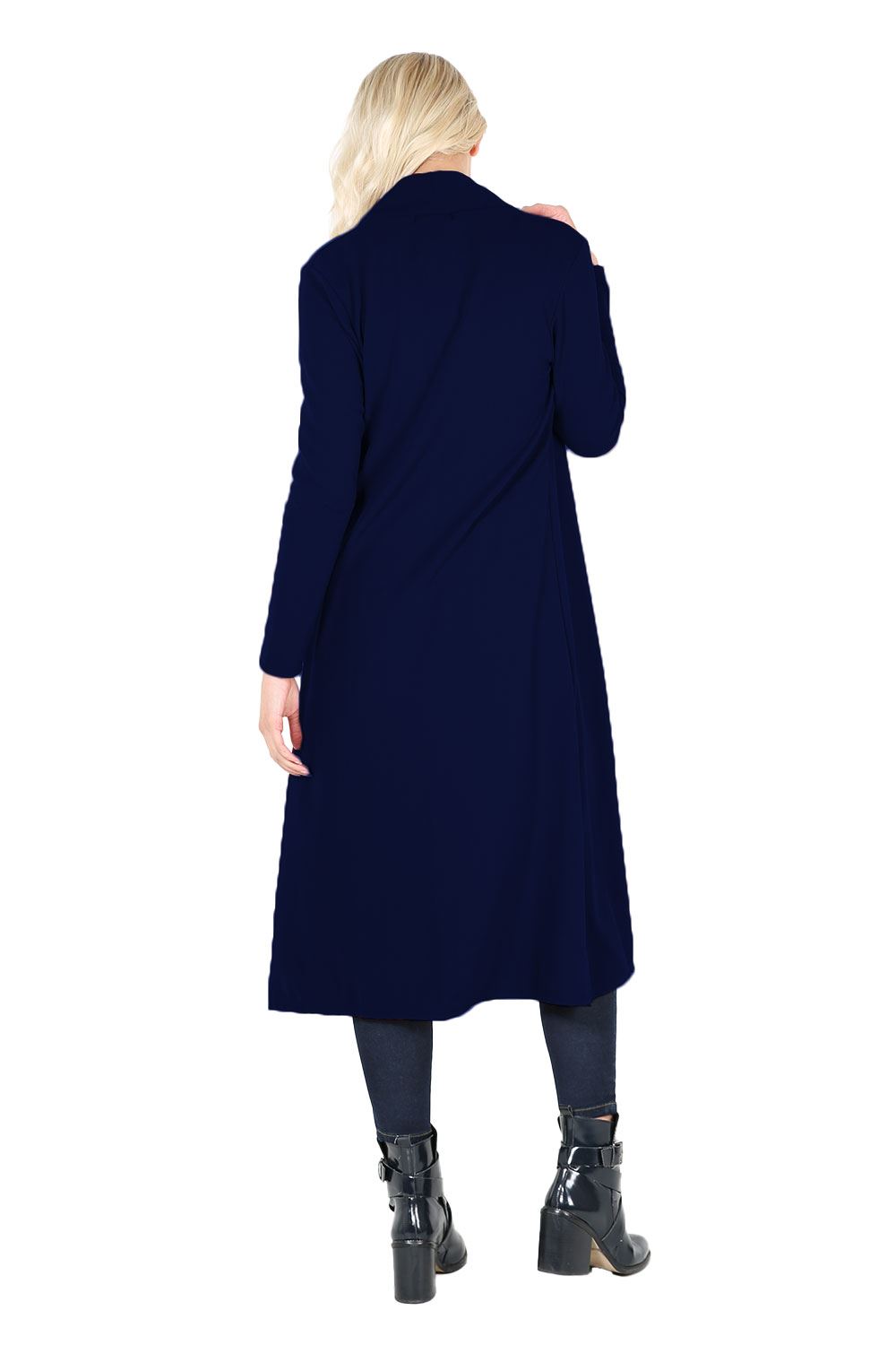 Plain Band Full Sleeves Oversize Baggy Open Front Duster Womens Cardigan - Picture 19 of 51
