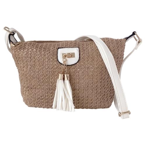 Ladies Boho Straw Crossbody Bag Lightweight Tote Woven Shoulder Purse Handbag - Picture 25 of 32