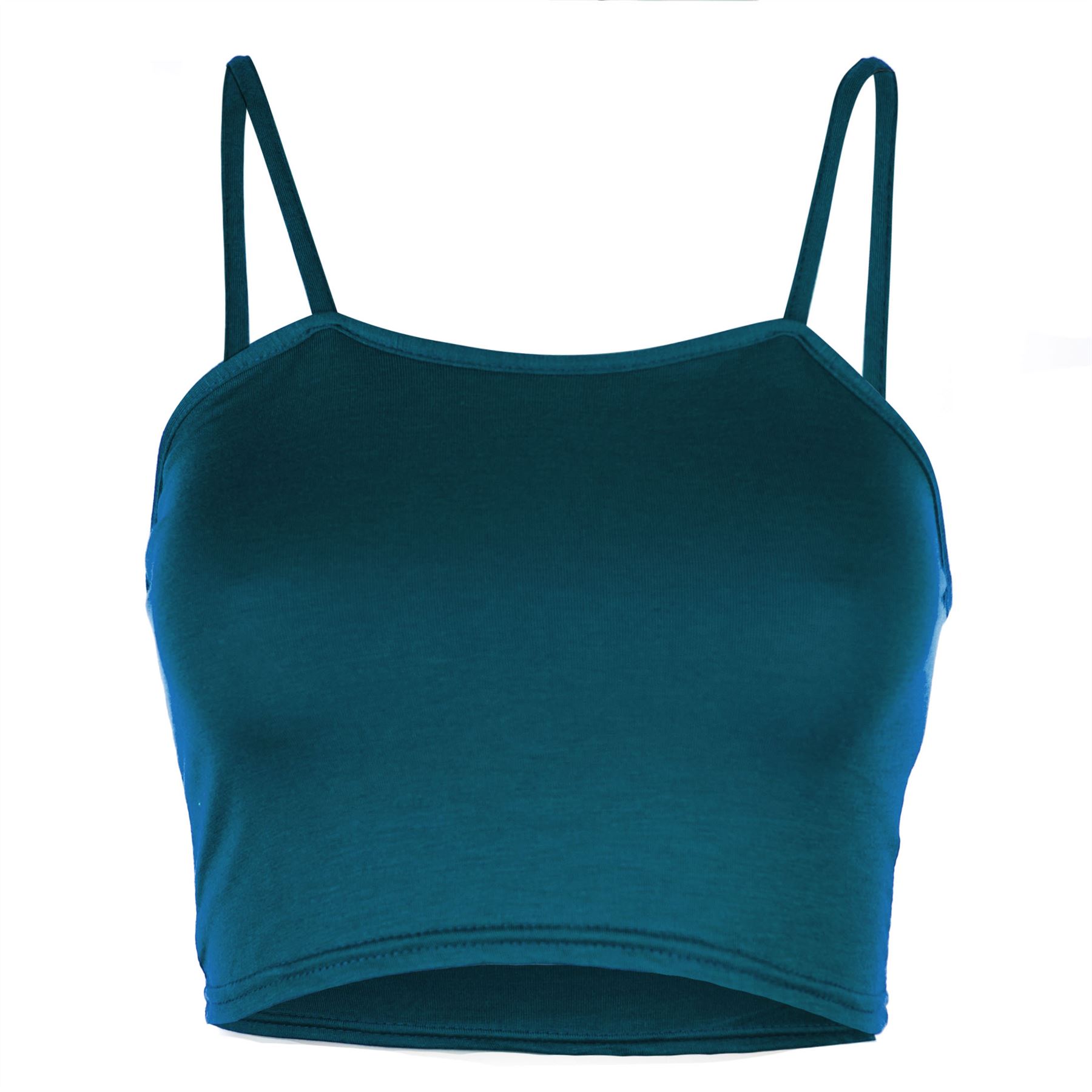 Ladies Womens Plain Bandeau Sleeveless Strappy Camisole Bralet Boobtube Crop Top - Picture 36 of 43