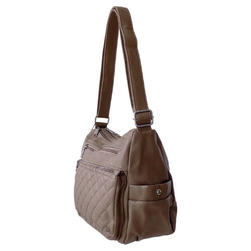 Womens Crossbody Handbag Ladies Quilted Shoulder Bag Multiple Zips Lightweight - Picture 28 of 28