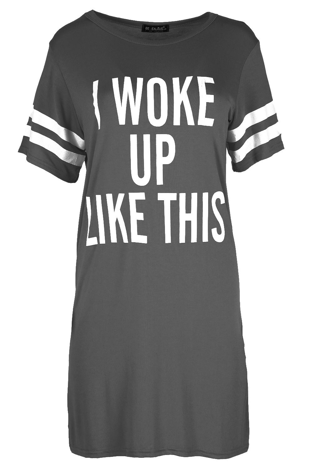 Ladies Baggy Short Sleeve Nightie Night Dresses Womens Sleepwear PJ Shirt Dress - Picture 24 of 32
