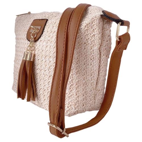 Ladies Boho Straw Crossbody Bag Lightweight Tote Woven Shoulder Purse Handbag - Picture 18 of 32