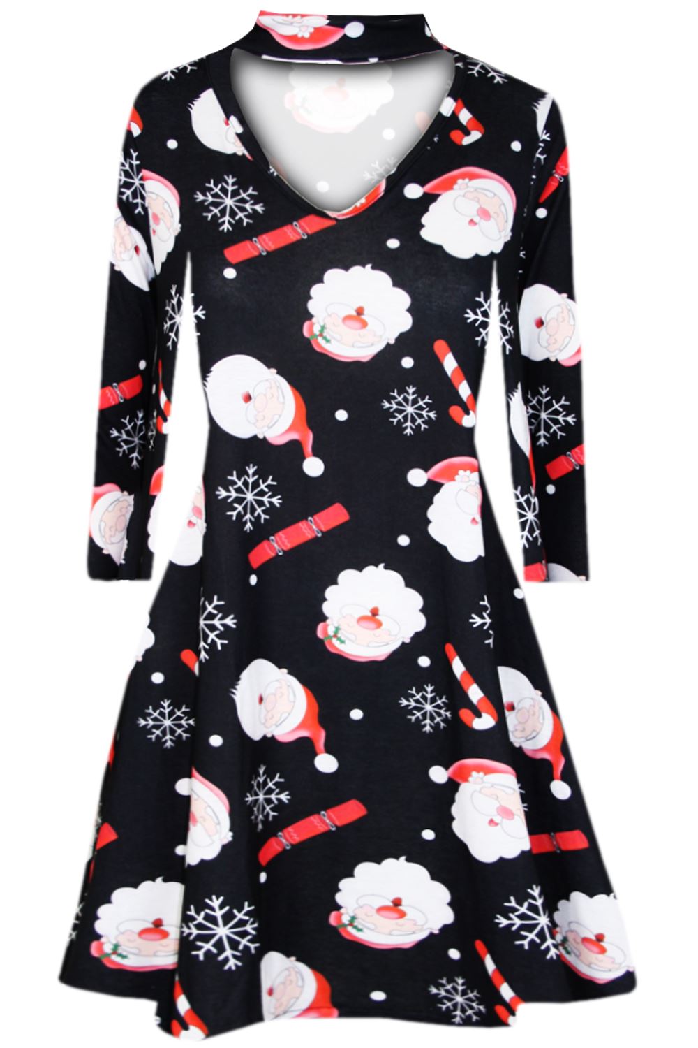 Kids Girls Gingerbread Gift Candy Xmas Flare Franki Reindeer Rudolph Swing Dress - Picture 11 of 37